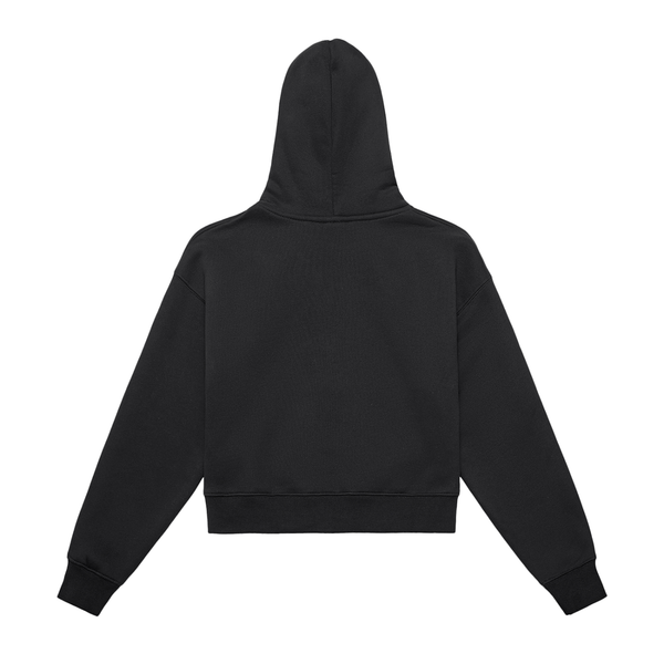 Kaizen Fleeced Zip-Up Cropped Hoodie