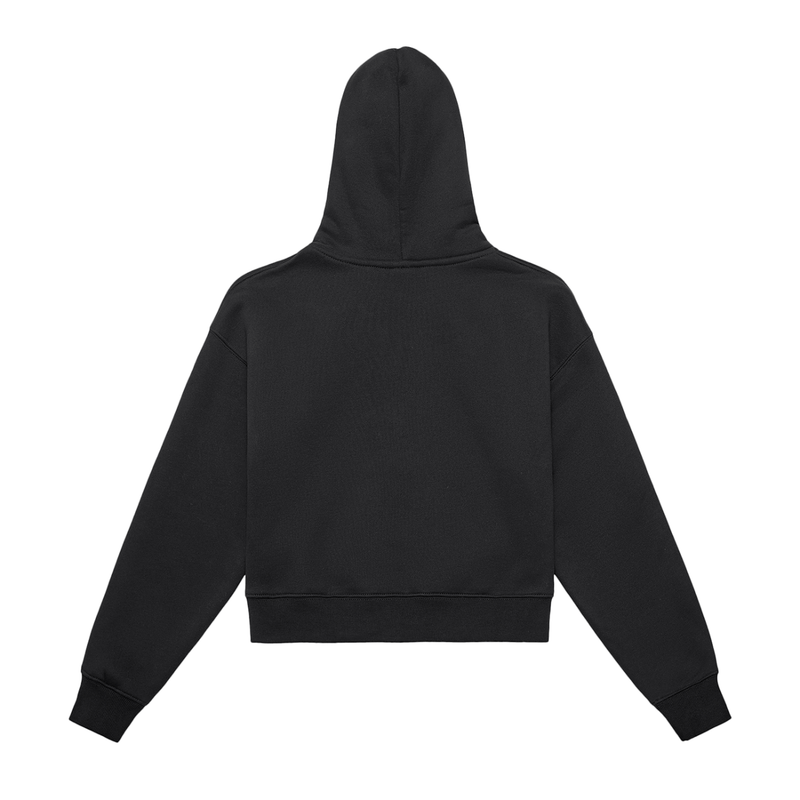Kaizen Fleeced Zip-Up Cropped Hoodie