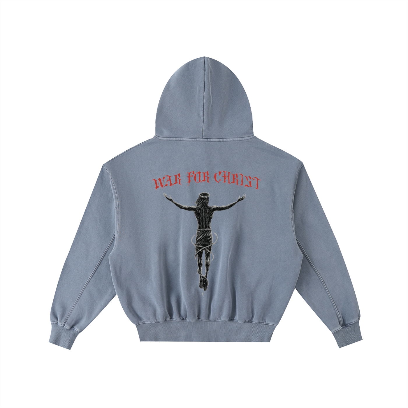 135 War of Christ Frayed Vintage Hoodie
