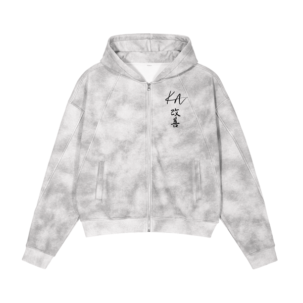 Kaizen Washed Zip-Up Fleece Hoodie - Sekai V1