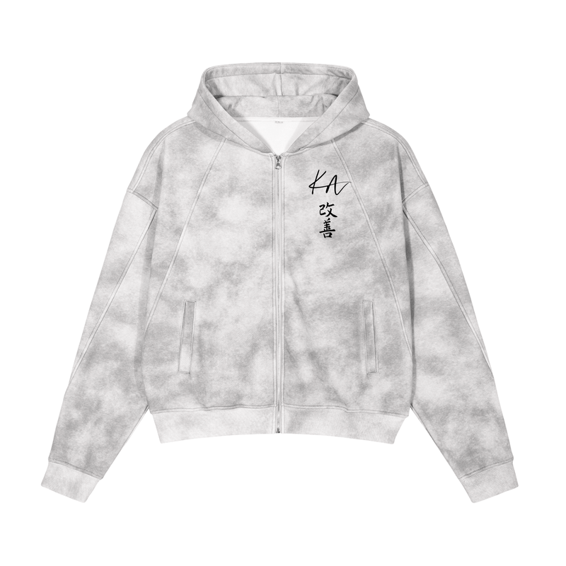 Kaizen Washed Zip-Up Fleece Hoodie - Sekai V1