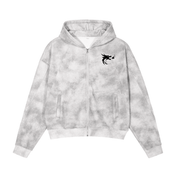 Kaizen Washed Zip-Up Fleece Hoodie