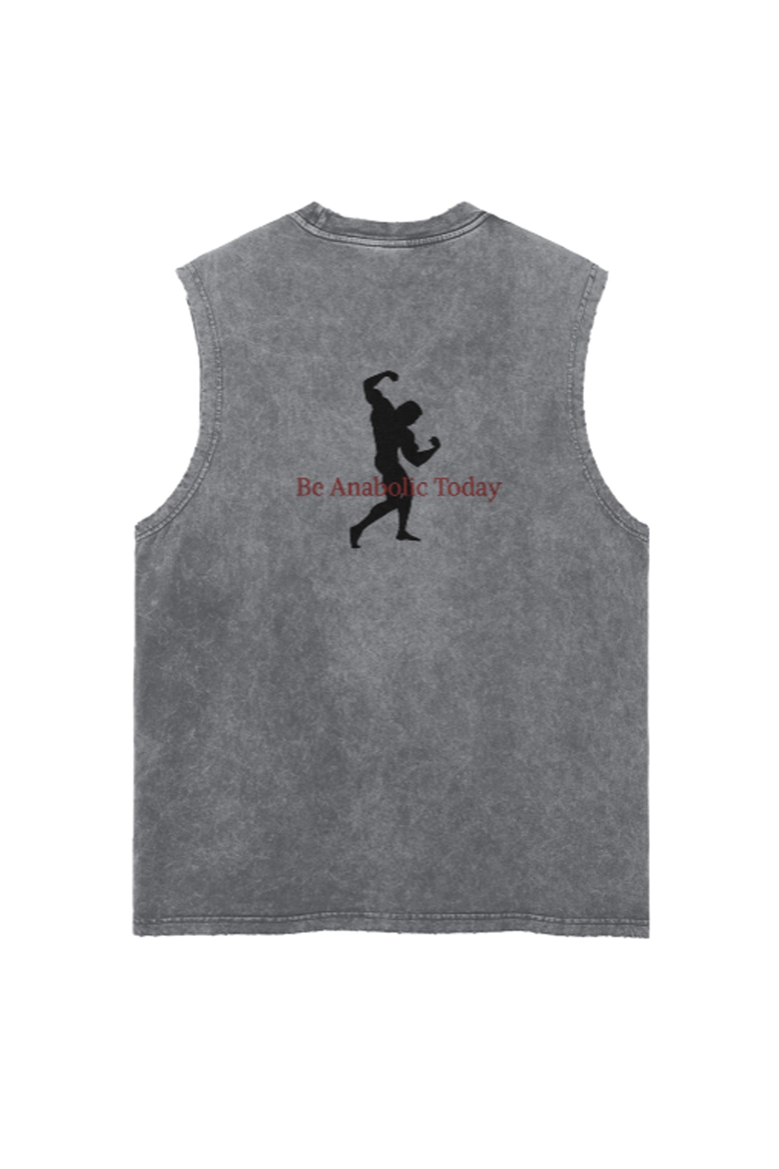 Man wearing a gray Vision Valor Cutoff tank top, a sleeveless muscle gym shirt designed for performance, comfort, and a bold athletic look.