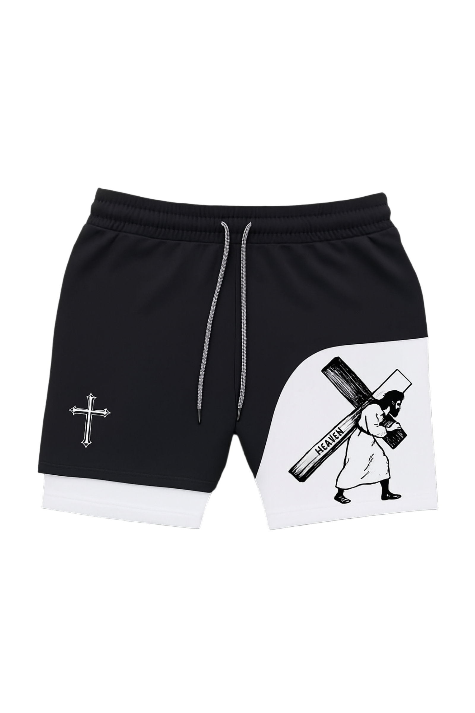 "Carrying the Cross" Christian Shorts
