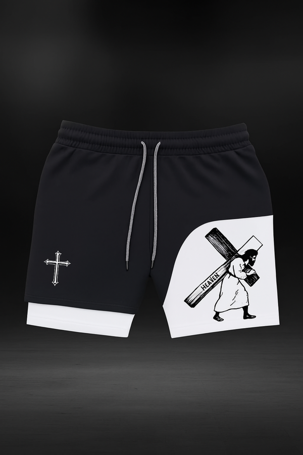 "Carrying the Cross" Christian Shorts