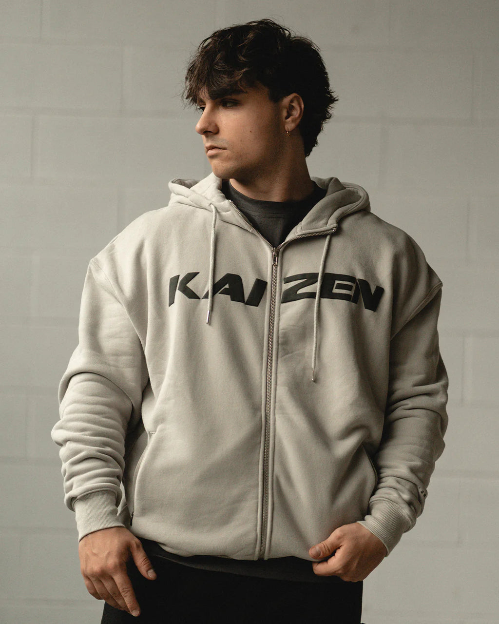 162 - Oversized Kaizen Zip Up Hoodie