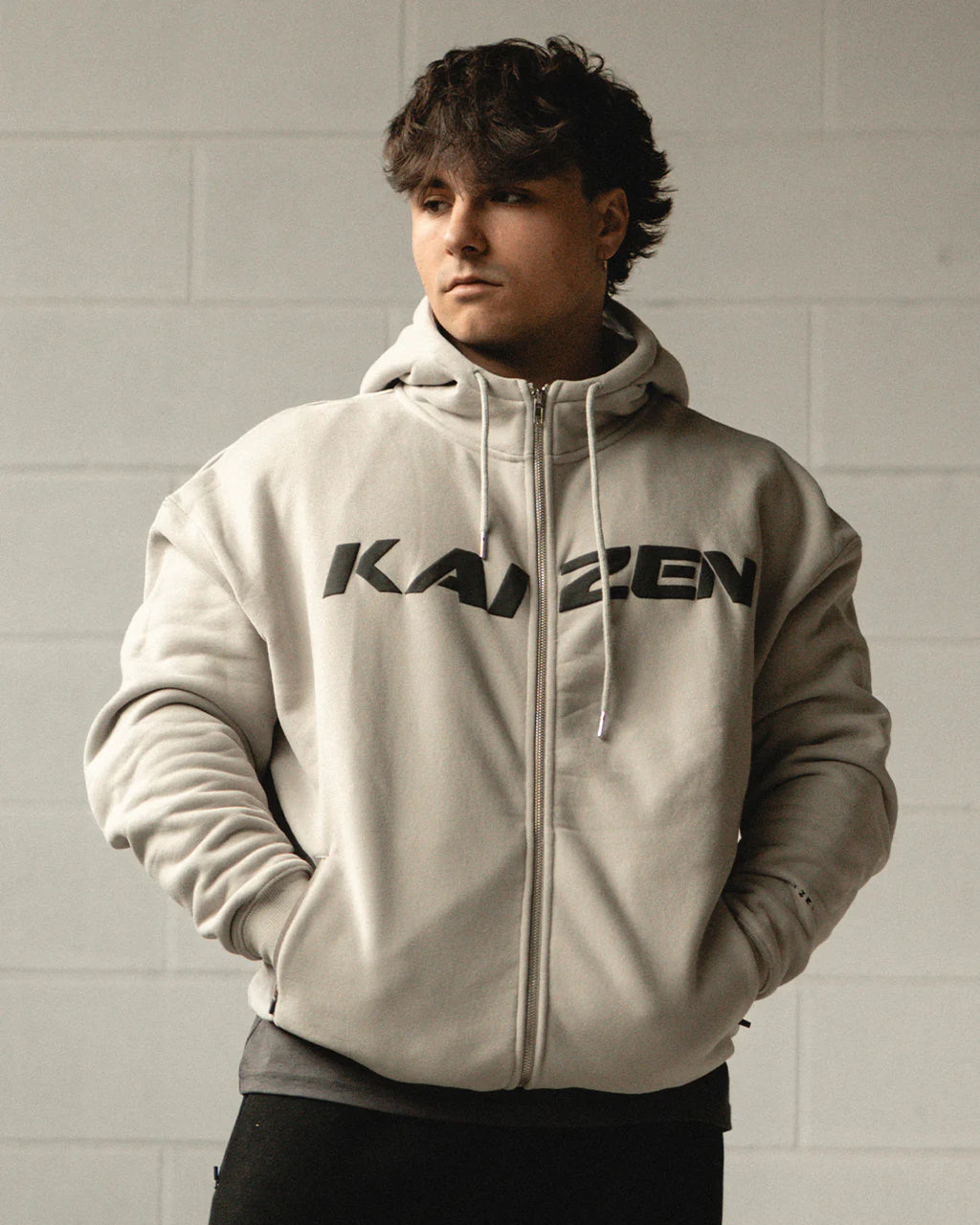 162 - Oversized Kaizen Zip Up Hoodie