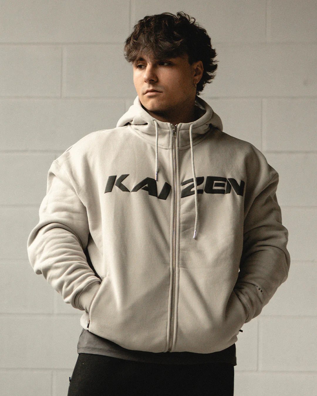 162 - Oversized Kaizen Zip Up Hoodie