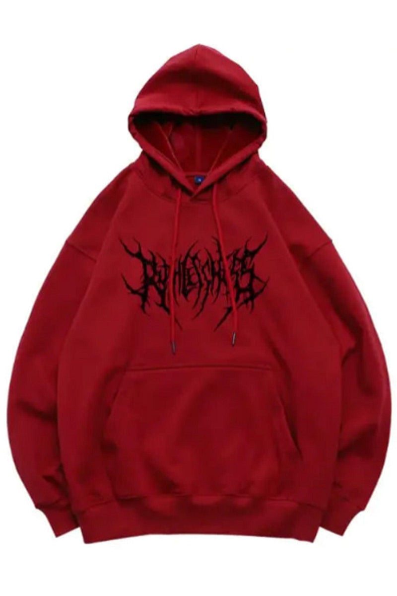 Men's Red hoodie featuring the Berserk logo, crafted from a soft cotton blend for comfort and style during workouts and casual wear.