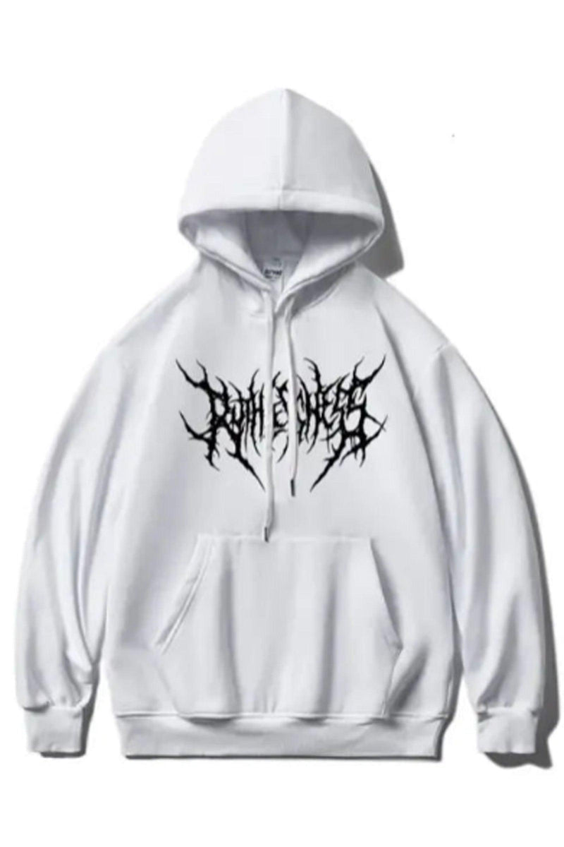 Men's White hoodie featuring the Berserk logo, crafted from a soft cotton blend for comfort and style during workouts and casual wear.