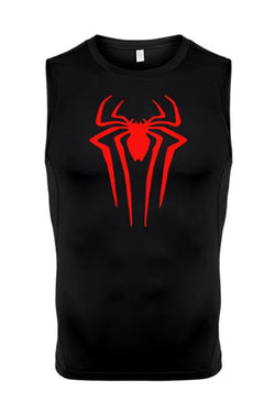 Tank top featuring the Spider-Man logo, designed for comfort and style during workouts or casual wear.