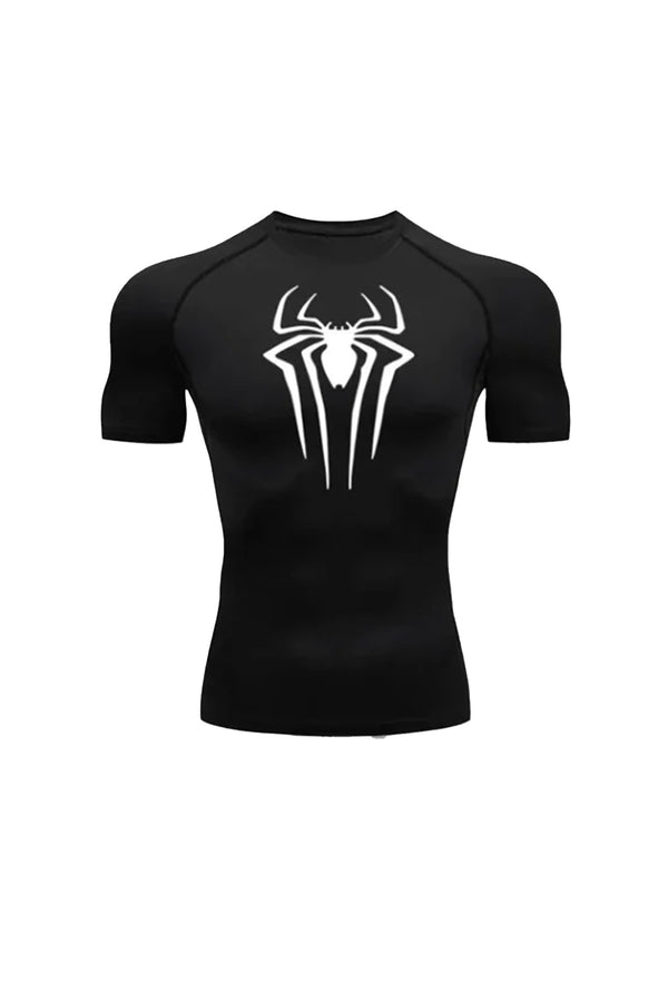 Black spiderman compression shirt