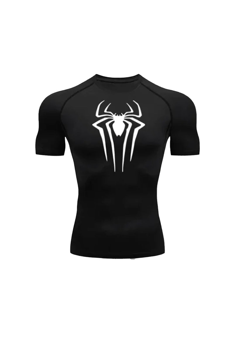 Black spiderman compression shirt