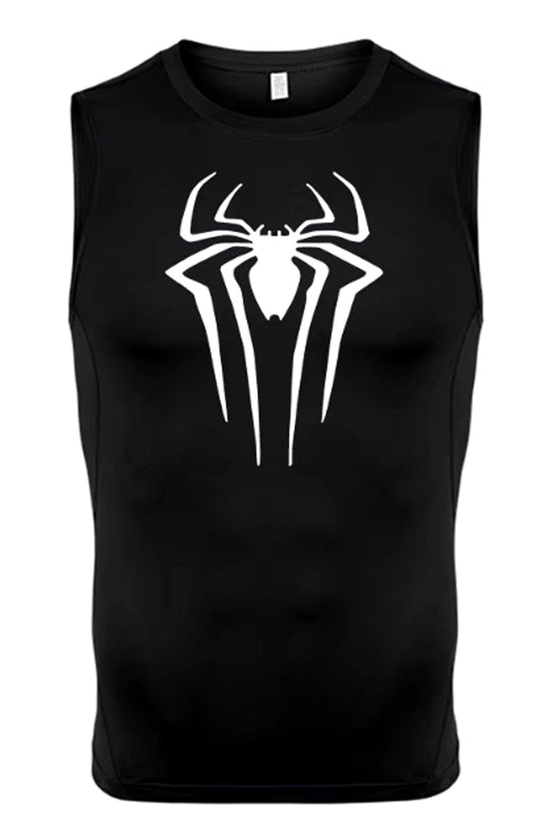 Tank top featuring the Spider-Man logo, designed for comfort and style during workouts or casual wear.