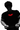 Person wearing a black t-shirt with a red bat symbol on a dark background