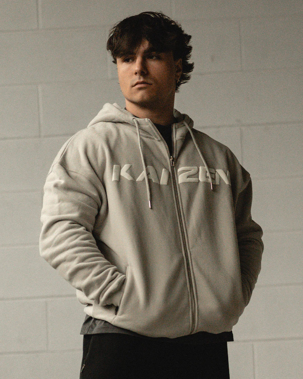 162 - Oversized Kaizen Zip Up Hoodie