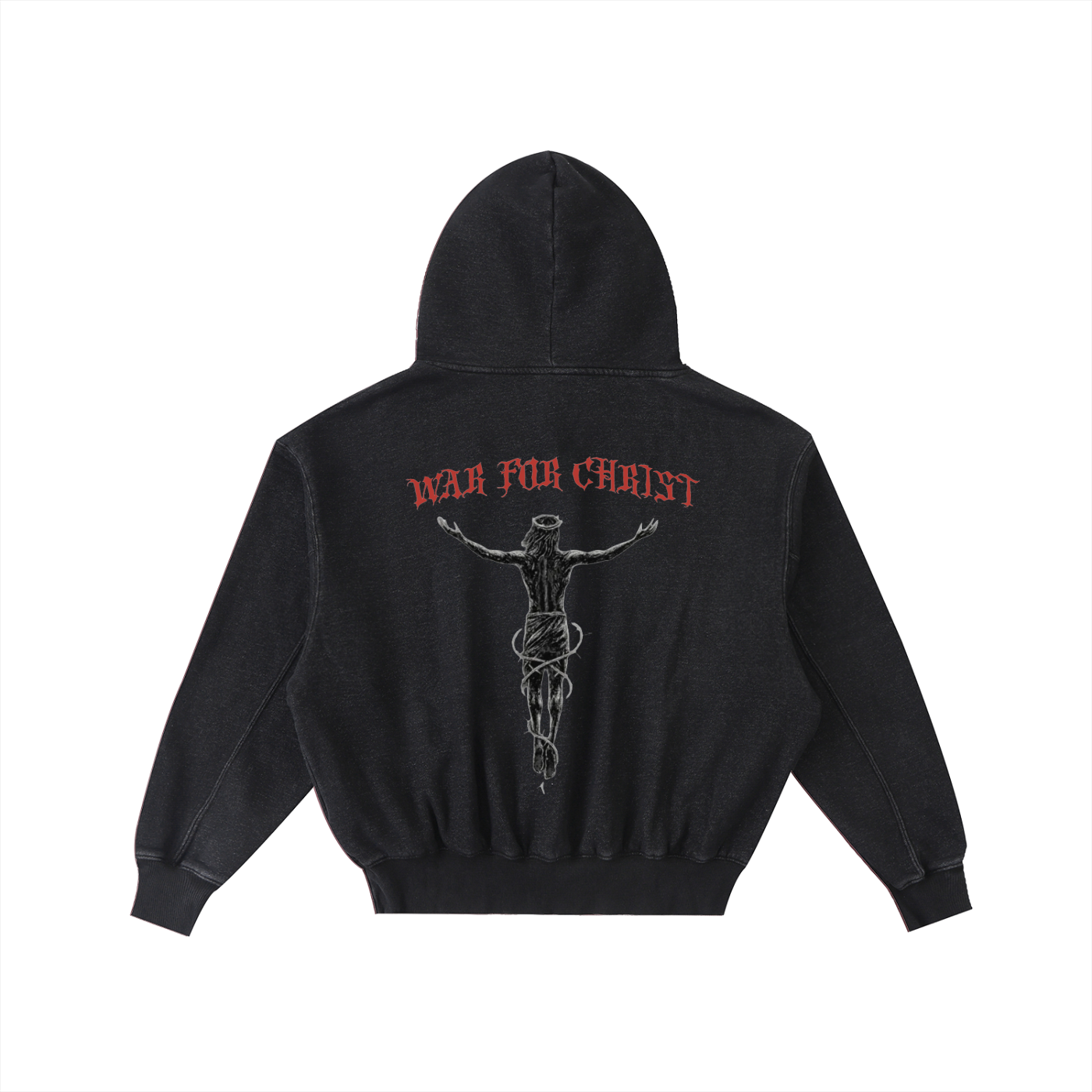 135 War of Christ Frayed Vintage Hoodie