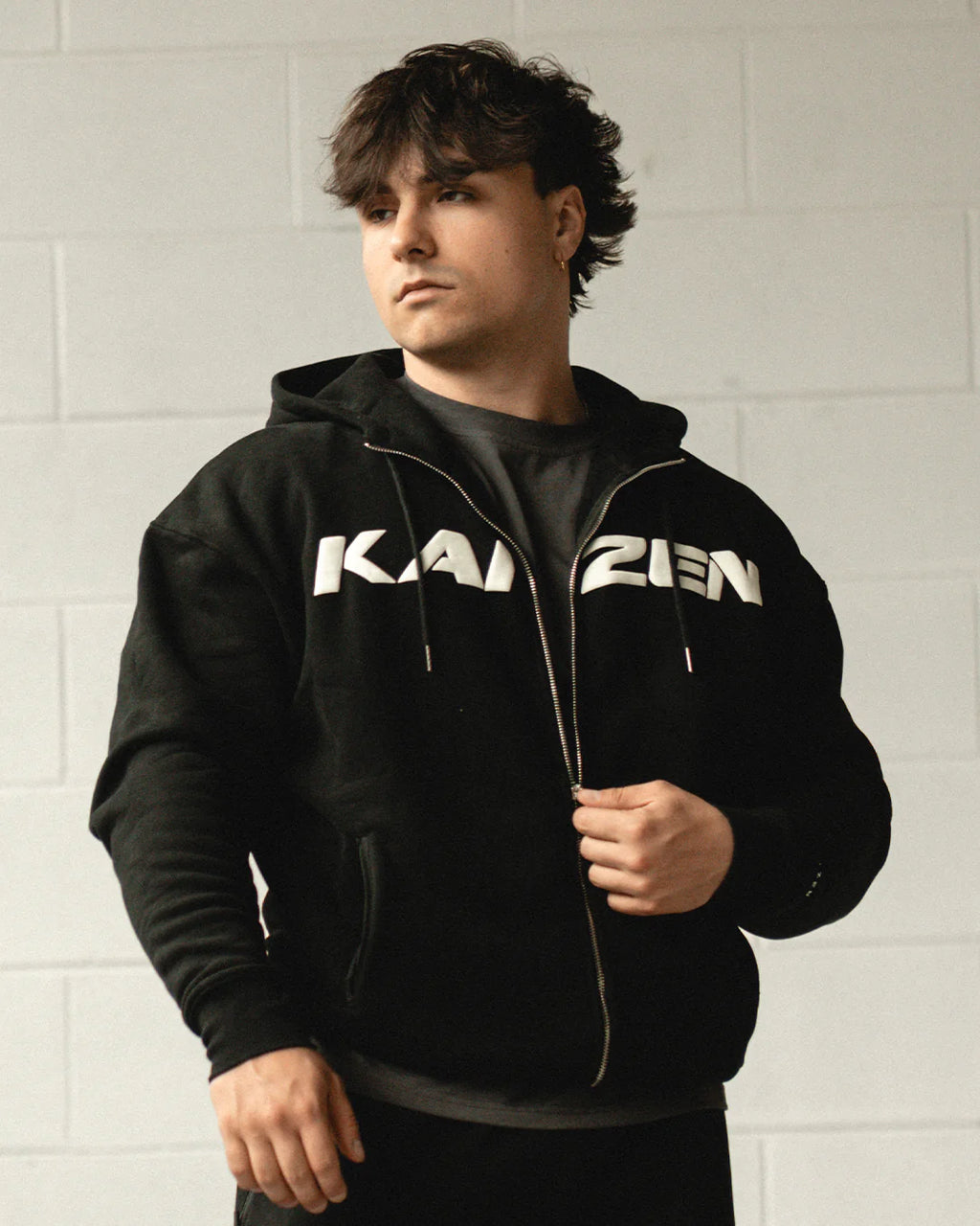 162 - Oversized Kaizen Zip Up Hoodie