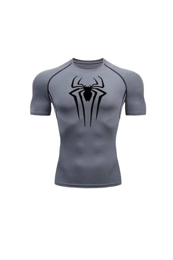 Gray spiderman compression shirt