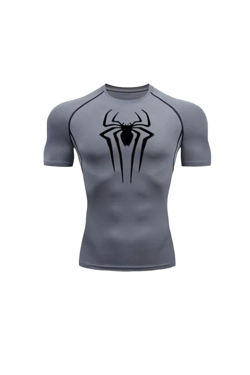 Gray spiderman compression shirt