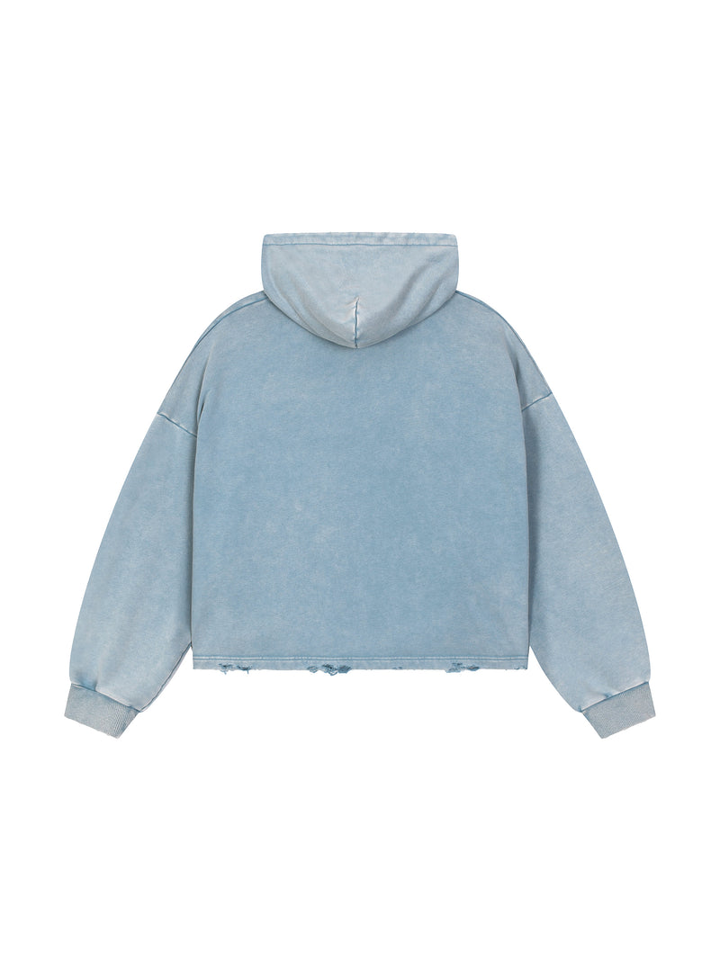 Kaizen "Self Belief" Vintage Washed Frayed Hoodie