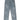 Blue jeans with white cross patterns on a white background