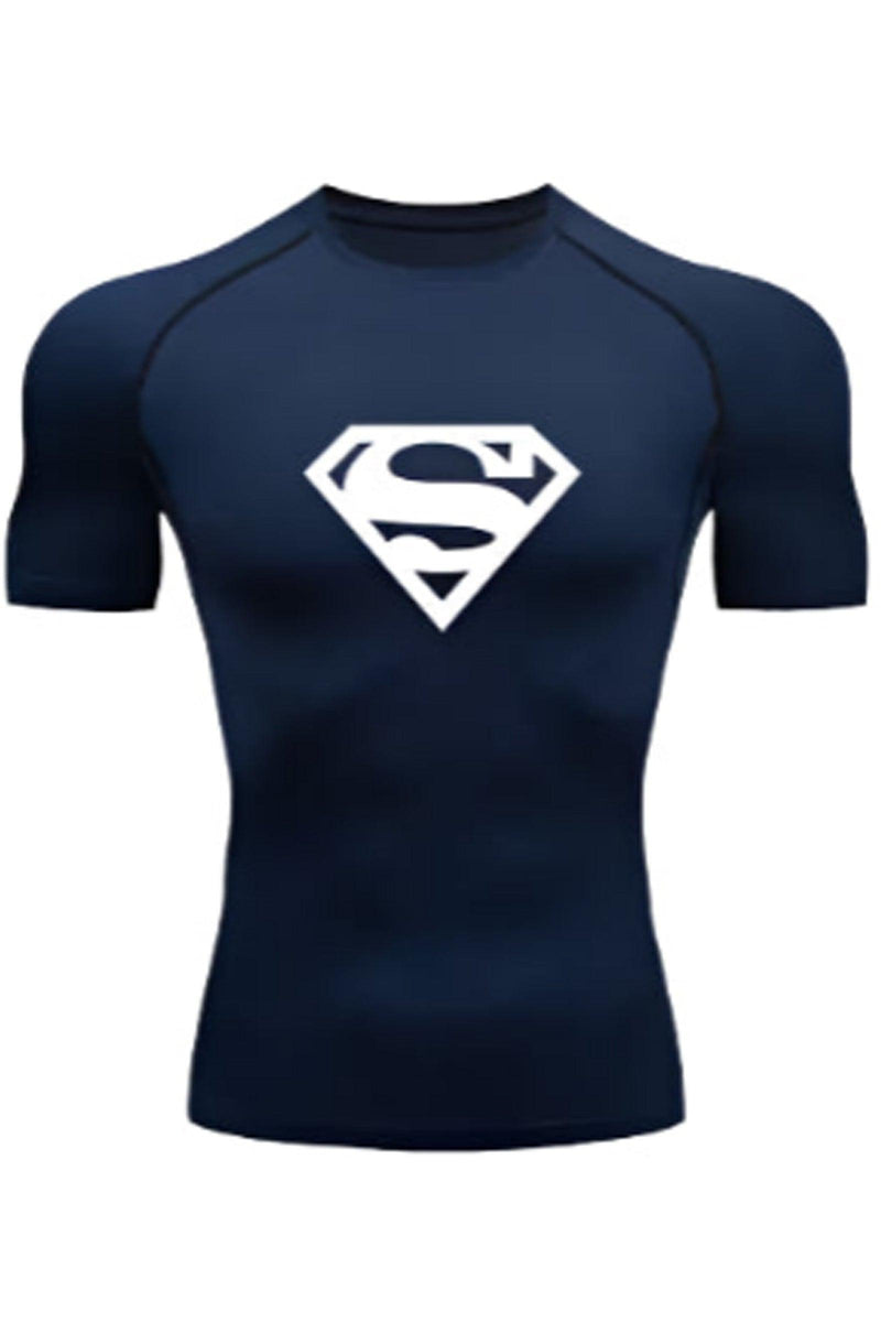 Superman compression shirt, designed for optimal performance and comfort during workouts with a bold Superman logo design.