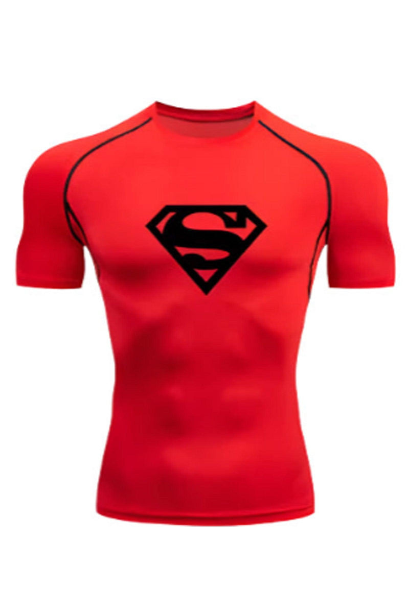 Superman compression shirt, designed for optimal performance and comfort during workouts with a bold Superman logo design.