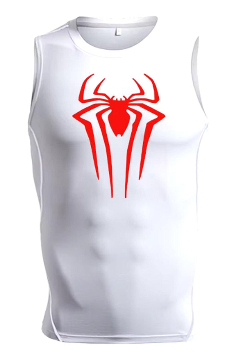 Tank top featuring the Spider-Man logo, designed for comfort and style during workouts or casual wear.