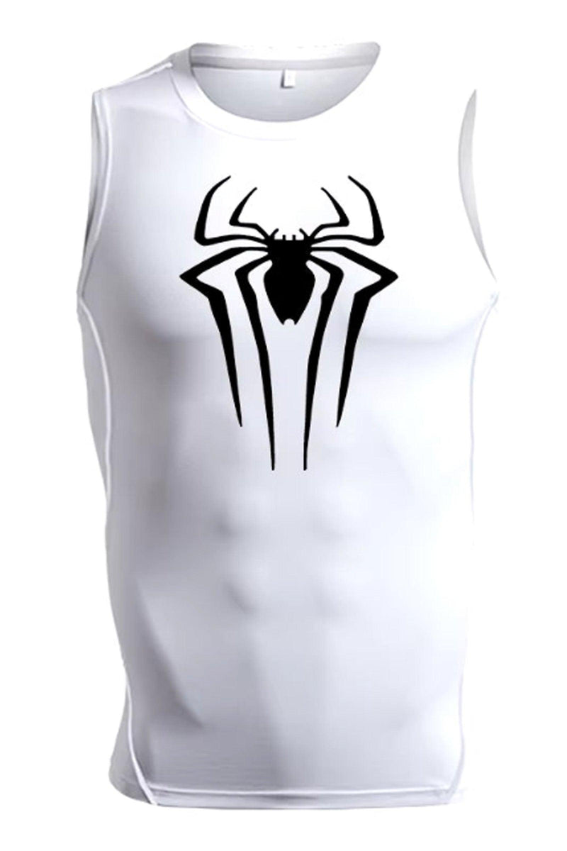 Tank top featuring the Spider-Man logo, designed for comfort and style during workouts or casual wear.