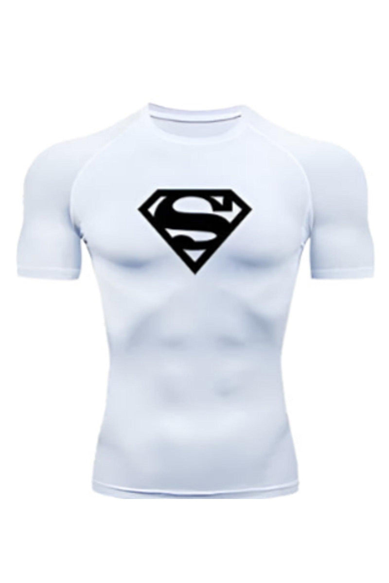 Superman compression shirt, designed for optimal performance and comfort during workouts with a bold Superman logo design.